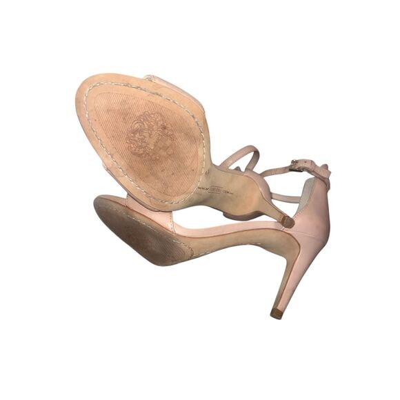 ✨Vince Camuto Court Nude Strappy Leather Sz 6 Heels✨ - Picture 9 of 16